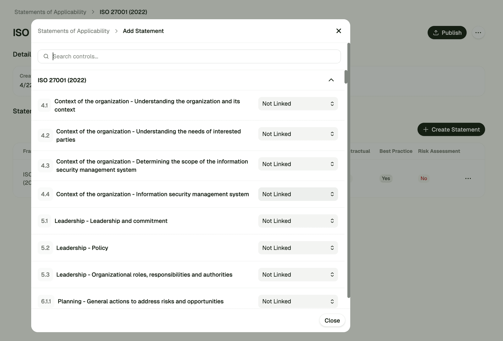 SOA as a publishable document screenshot