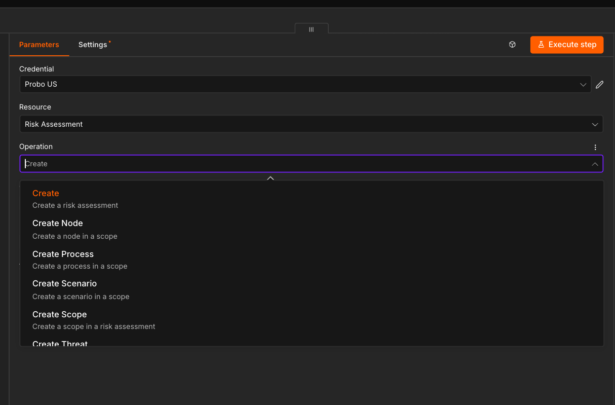 Risk assessment in n8n screenshot
