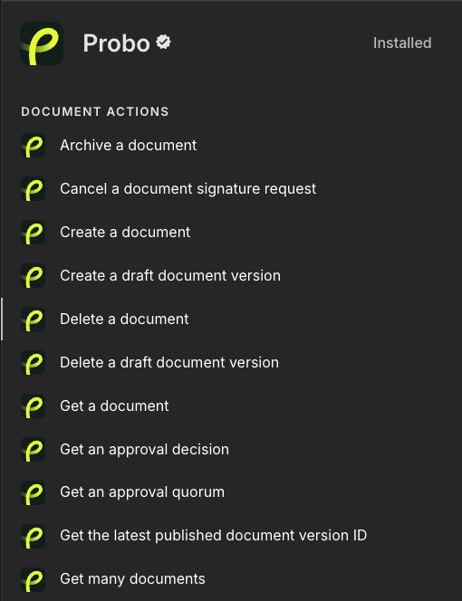 Edit draft documents via n8n screenshot
