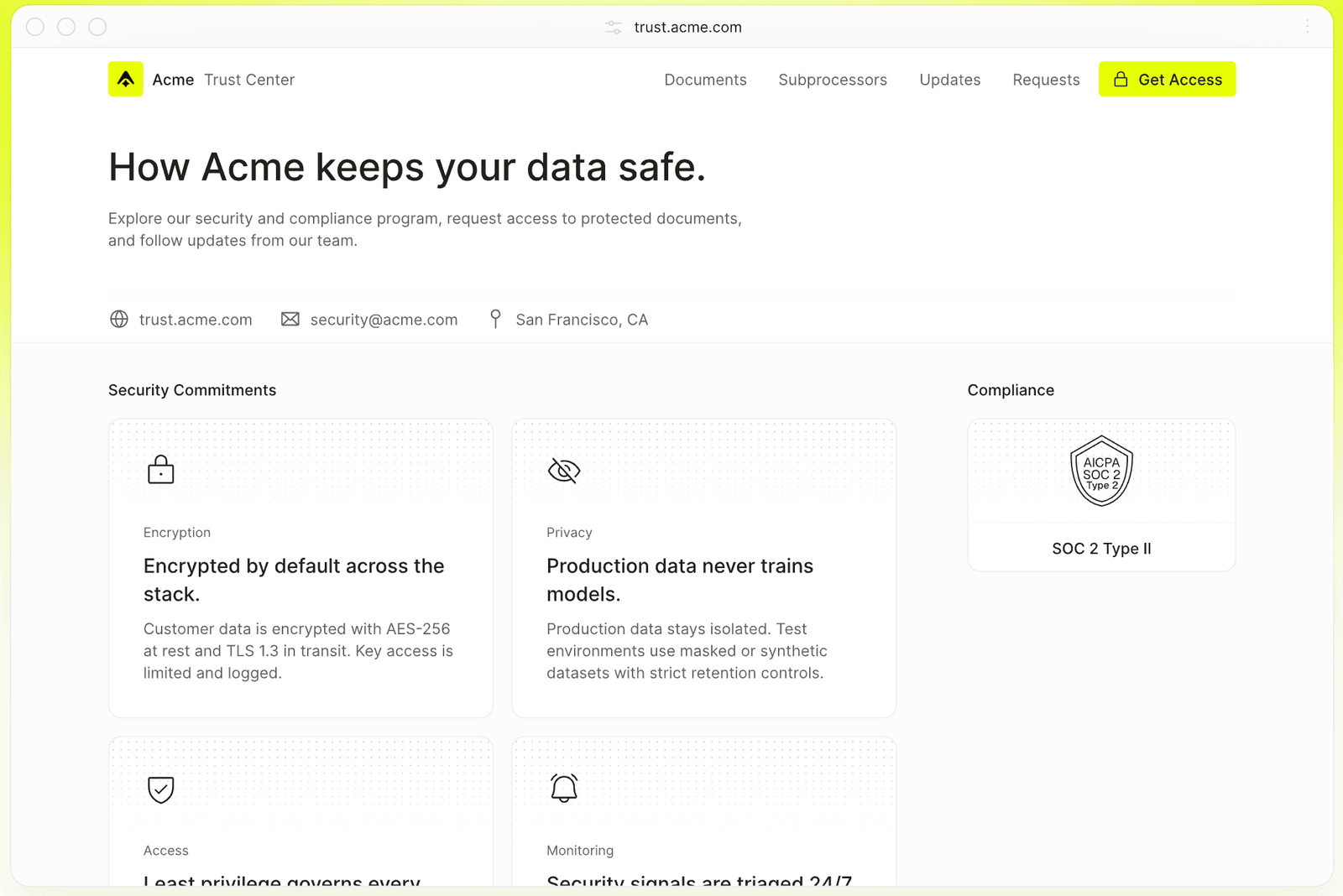 Compliance portal replaces trust center screenshot
