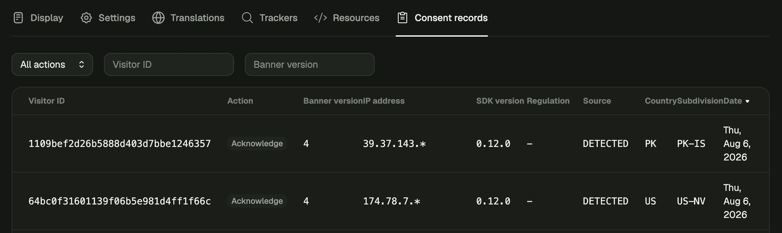 Smarter privacy law detection screenshot