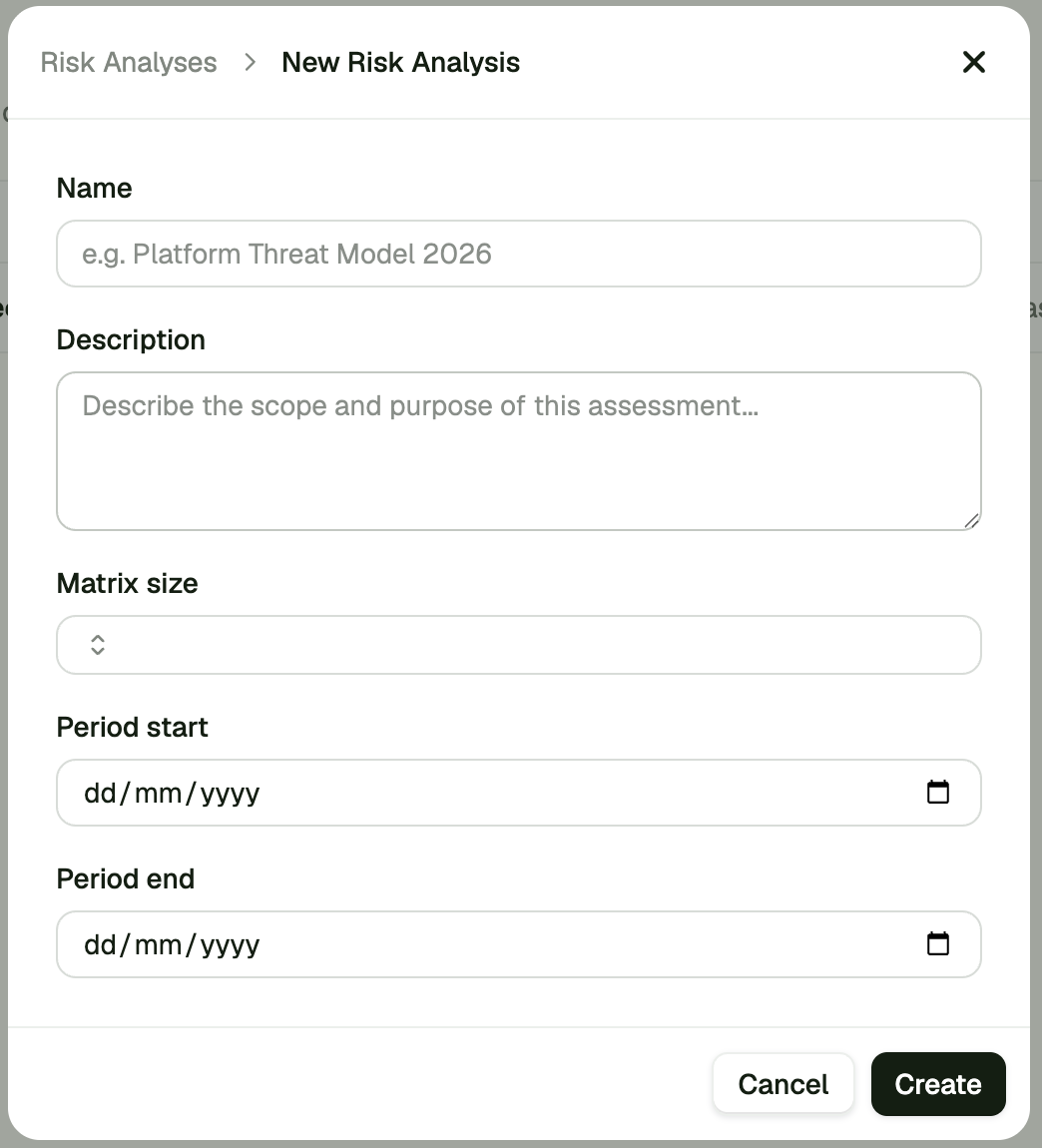 More control over risk analysis screenshot