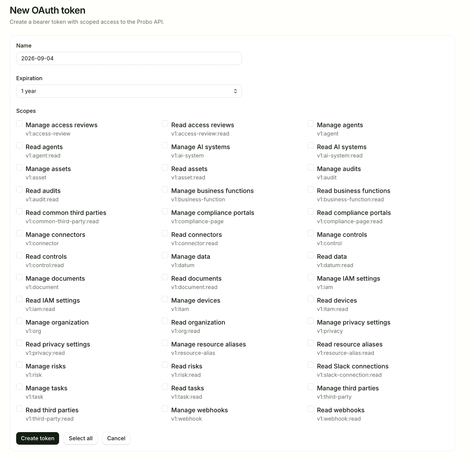 Personal API keys retired screenshot