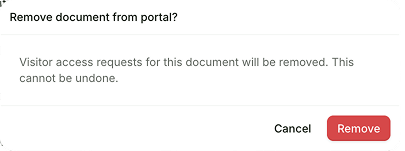 Unlinking clears visitor requests screenshot